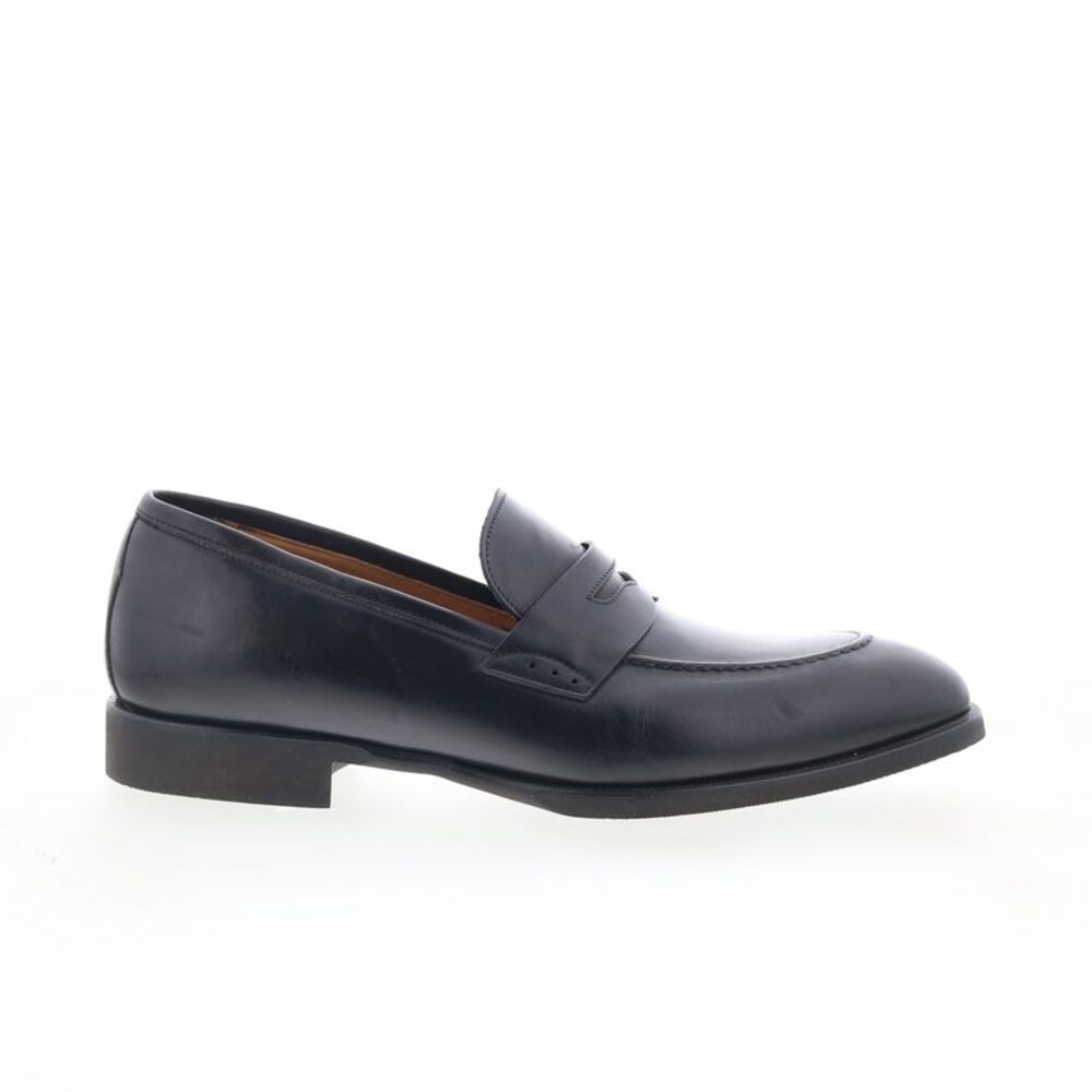 Classic Black Leather Penny Loafers - Men
